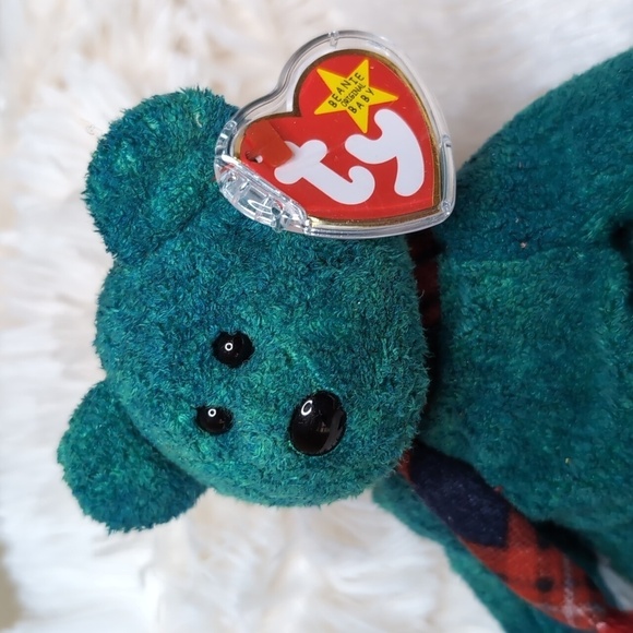 TY Beanie Babies 1999 WALLACE TEDDY Bear retired vintage TOY BD 1-25-99 - Picture 2 of 8